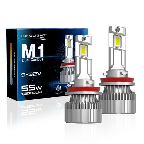 Светодиодная LED лампа Infolight M1 Dual Canbus H11 (комплект 2шт)
